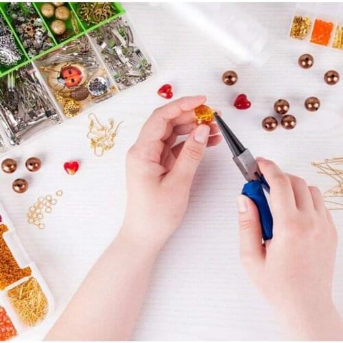 7 Grids Metal Jump Rings Lobster Clasp Jewelry Plier Tweezer for Jewellery Making Supplies