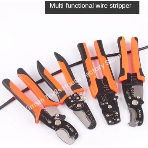 Multifunctional Wire Stripper Clamping Cable Tools Shear Cable Wire Vises Cutter Crimper Multi Manganese Alloy Crimping Pliers