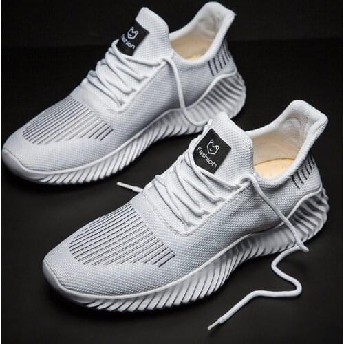 WEH Mesh Men Shoes 2021 New fashion Breathable White Men Casual Sneakers Lac-up Lightweight Walking Man Tenis Shoes big size 47