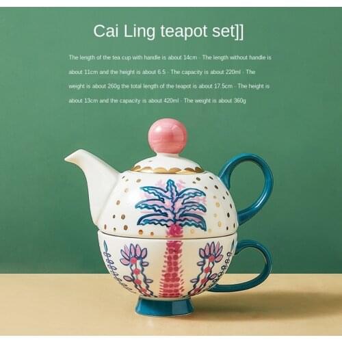 Pot Cup Set Household Ceramic Afternoon Tea Set Export European Style Scented Teapot Gift One Pot One Cup Stacking Cup Teapot