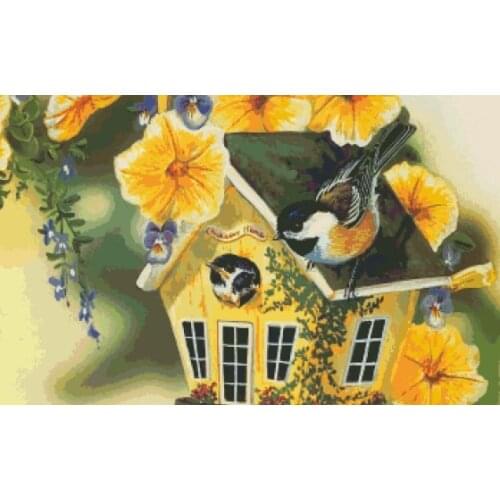Birds Four Seasons Autumn,Bird Home Top Quality Embroidery Needlework 14CT Unprinted Cross Stitch Kits DIY Arts Handmade Home