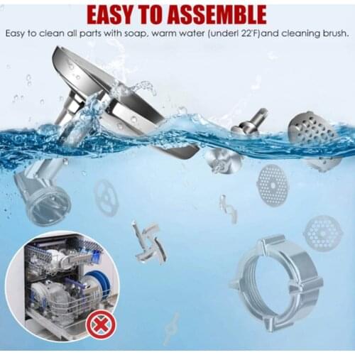 Meat Grinder Attachment for KitchenAid Stand Mixer with Grinding Blade Grinding Plate Durable Food Processor Accessory