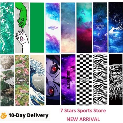 New Digital Spray Emery Longboard Sandpaper Skate Scooter Deck Sticker Sandpaper Griptape Longboard Abrasive Longboard Grip Tape