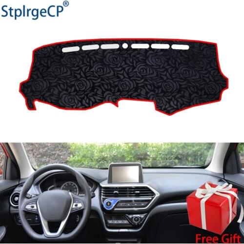 Latest Rose Pattern Non-slip Car Dashboard Cover Dash Mat Pad DashMat ANti-UV Car Sticker for changan Alsvin 2018 Car Styling