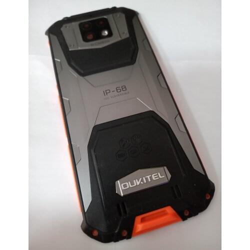 Original, Oukitel WP6 battery cover, rear lid, lenses, 2 hands, scratched