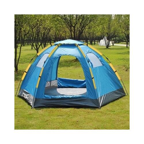 Full-automatic hexagon-free quick-opening tent for camping 5-8 people, UV-proof and mosquito-proof portable tent