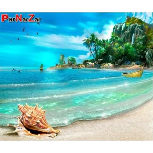 ParNarZar 5D DIY Diamond Painting Kits - Blue Sea and Sky - Picture For Home Wall Decorations