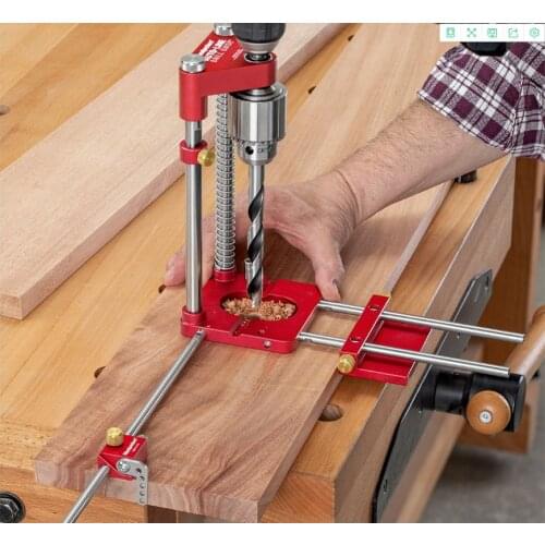 Adjustable Drill Locator Woodworking Punch Locator Labor Saving Alloy Steel Woodworking Drilling Template Woodworking Tools