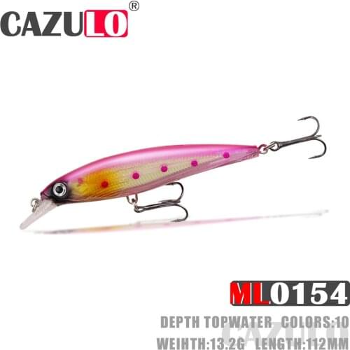 Minnow Fishing Accessories Lure Isca Artificial Weight 13.2g 112mm Floating Bait Topwater Pesca Wobblers tackle Pike Fish Leurre