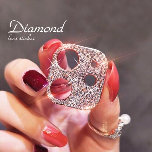 SeynLi Diamond Camera Case For iPhone 12 Pro Max Case Glitter Rhinestone Lens Camera Protector Cover For iPhone 12 Pro Max
