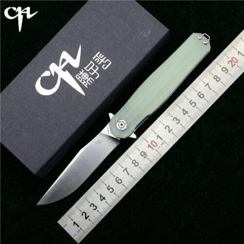 CH3505-G10 Flipper folding knife D2 Blade ball bearings G10 steel handle outdoor camping hunting fruit pocket knives EDC tools