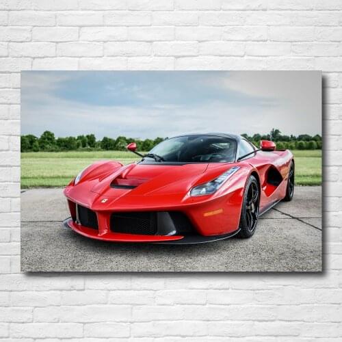 Sportscar Ferraris LaFerrari Red Front View Wallpaper Canvas Wall Art Posters and Prints Modern Painting for Home Decor
