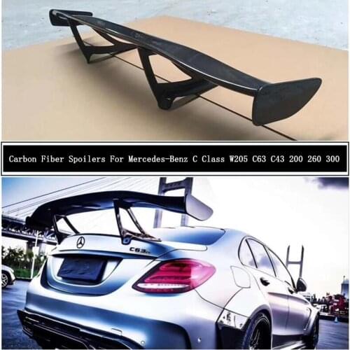 Carbon Fiber Spoilers For Mercedes-Benz C Class W205 C63 C43 C180 C200 C260 C300 2015-2021 Wing Lip Spoiler Screw Installation