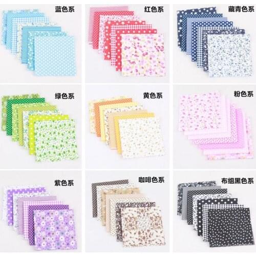 7pcs/set Cotton Fabric Printed Cloth Sewing Quilting Fabrics for Patchwork DIY Handmade Accessories tissue fabrics sewing tissus