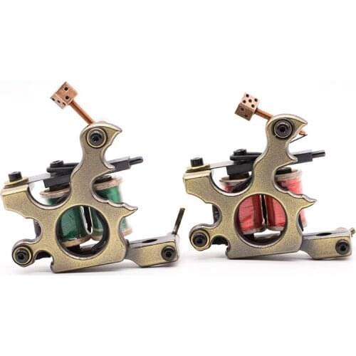 High Quality Copper Tattoo Coil Machine 10 Wraps Liner And Shader for Tattoo Artists Supply Permanent Makeup