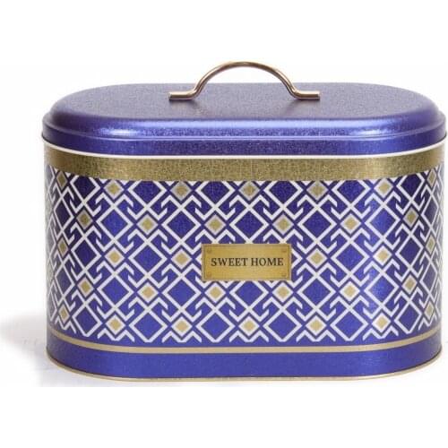 Bread Storage Box Food Container Kitchen Organizer Practical Metal Fruit Snack Box For Home Cuisine Decor Design 17,8x33,8x20 Cm