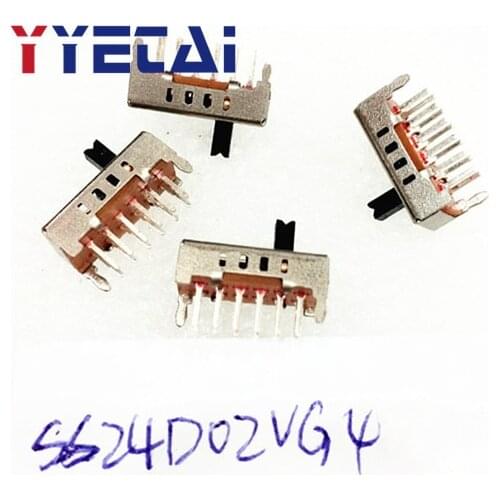 YongYeTai SS24D02VG4 toggle switch 10 Pin 4 files 2 fixed feet 2P4T vertical slide switch 10P 4T DD