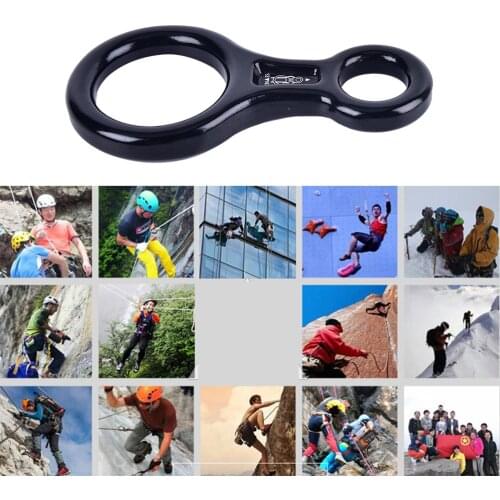 1pc 35KN 8 Rappel Rock Climbing Alloy Gear Rescue Belay Descender for Camping Hiking Travel