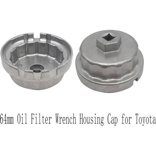 1pc 64mm Oil Filter Wrench Housing Cap for Toyota 2.7-3.5L Venza Sienna Highlander repair tool
