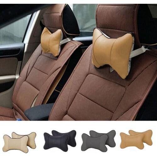 1 pc Car Seat Head Neck Rest Cushion Headrest Danny Leather Pillow Pad Headrest Neck Seat Cover Car Interior Accessories