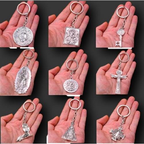 1pcs Retro Religious Keychain, Christian Charms, Catholic Charms, 3D Bible Charms, Virgin Mary Charms, Holy Father Charms, A329
