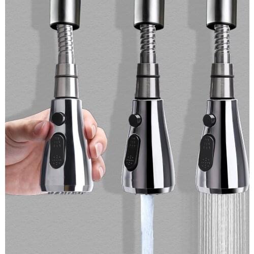 2 Modes Adjustable Faucet Pull-Out Nozzle Filter Diffuser Multi-Functional 360 Degree Sink Kitchen Shower Basin Tap Accessorie