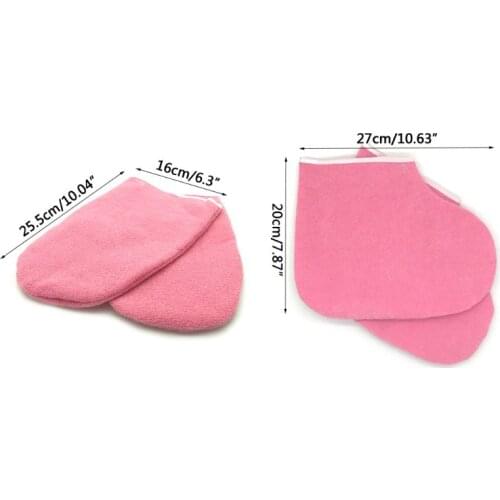 2pcs Paraffin Wax Protection SPA Hand Foot Gloves Warmer Heater A6HB