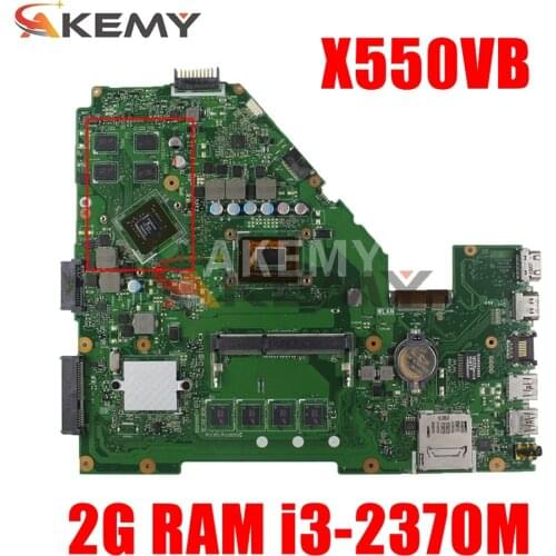 Akmey X550VB motherboard For ASUS X550VB X550CC X550CL X552C A550C K550C laptop motherboard Test OK 4G RAM I3-3110M GT740M