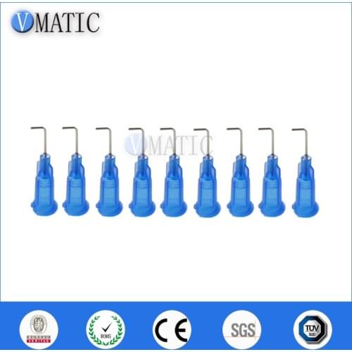 Free Shipping 100Pcs 22G Blue 0.5" 90 Degree Bent Luer Lock Dispensing Needle Tip 1/2 Inch Polypropylene Hub