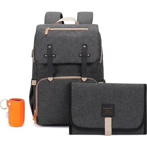 Baby Diaper Backpack For Mummy Stroller Backpack With Diaper Pad USB Rechargeable Bag Oxford Maternity Handbag Travel Organizer