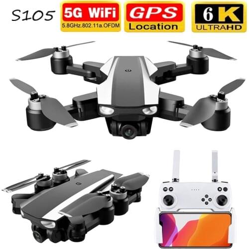 Drone S105 GPS 5G Wifi Professional 6K HD Double Camera Brushless Motor Drones Stabilier Distance 1.2km Flight 30 Min Rc Dron To