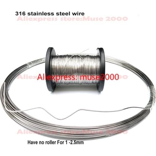 Flexiable hardness 0.1 0.25 0.3 0.4 0.5 0.6 0.8 1 1.2 1.5mm welding line wire rope 316 stainless steel wire single line dia