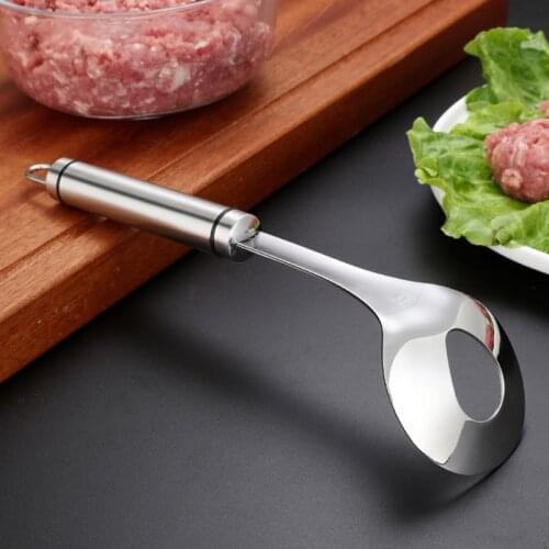 Creative Meatball Maker Spoon Meat Baller with Elliptical Leakage Hole Meat Ball Mold Kitchen Utensil Gadget Meat Cooking Tool