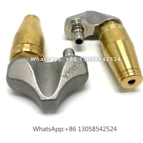 1/4" Brass Root Ranger Water Jetter Nozzle, High Pressure Washer Turbo Nozzle, Sewer Drain Cleaning Nozzle, Pipeline Dredge Head