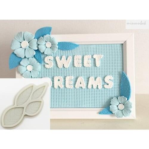 Minsunbak Hot-Selling Stitched Leaf Silicone Mold Fondant Cake Printing Embossing Decoration Tool Chocolate Gumpaste Mould