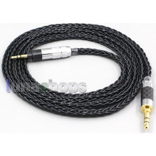 LN006582 3.5mm 2.5mm 4.4mm XLR 8 Core Silver Plated Black Earphone Cable For Sennheiser Urbanite XL On/Over Ear