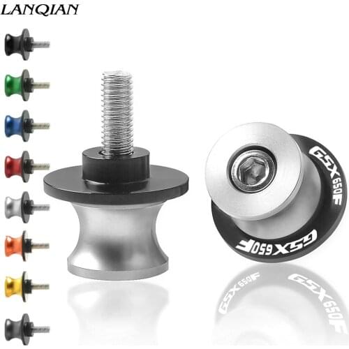 Motorcycle 8MM Stand Arm Drop Sliders CNC Aluminum Swingarm Spools Swing Screw For SUZUKI GSX650F GSX 650F 650 F Katana 2008