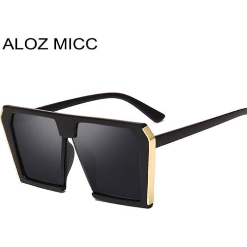 ALOZ MICC Women Oversized Square Sunglasses Men Women 2019 Brand Designer Fashion Sun Glasses Women Vintage Shades UV400 Q169