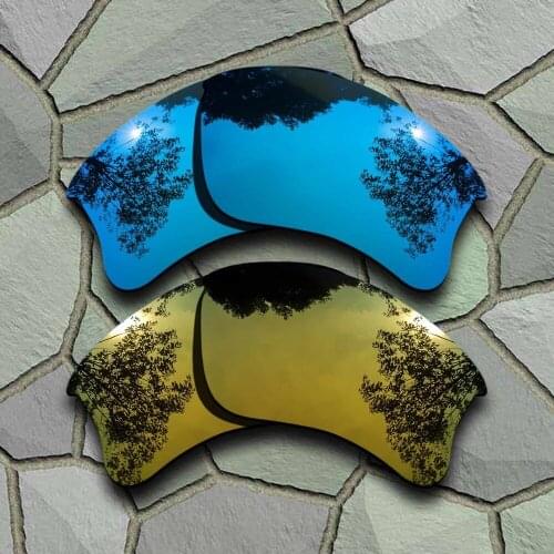 Sky Blue&Yellow Golden Sunglasses Polarized Replacement Lenses for Oakley Flak Jacket XLJ