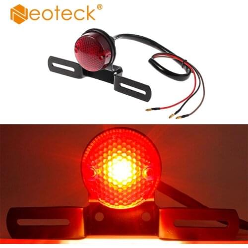 Neoteck Universal Motorcycle Number License Plate Rear Tail lamp Brake Stop Tail Light Rear Lights Lamp Tail Brake Stop Light