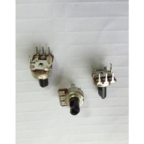 Original new 100% RB1201 single-connected 3pin vertical potentiometer B10K half-handle length 10MM small TV tuner (SWITCH)