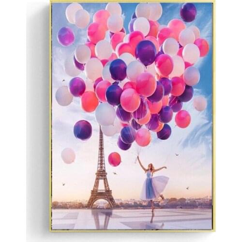 Full 5D Diy Diamond Painting Eiffel Tower Diamond Embroidery Landscape Picture Rhinestone Mosaic Bead Work Home Decoration