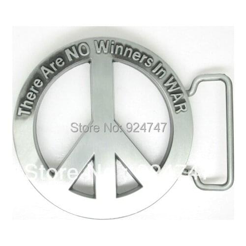 "There are no winners in war" Peace Belt Buckle