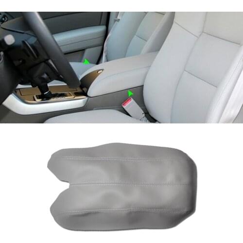 Gray Color For Acura RDX 2007 2008 2009 2010 2011 2012 Microfiber Leather Center Console Armrest Box Cover Protection Trim