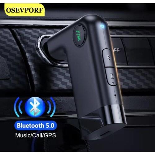 Universal Car Bluetooth 5.0 Receiver Transmitter 3.5mm Aux Car Wireless Hands-free Audio Adapter For Laptop TV Stereo Sound MP3
