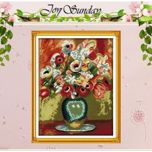Gorgeous Vase (2) Counted Cross Stitch 11CT 14CT Cross Stitch Sets Wholesale flowers Cross-stitch Kits Embroidery Needlework