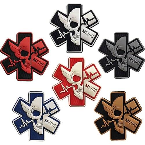 Military Patch Skull Hook Loop Patches For Clothes Patch Stripe Tactical Patches For Clothes Backpack Commando Military Badge