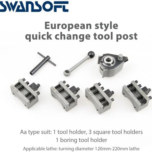 High-precision quick-change tool post for lathe German tool post Quick Change Tool Post Set WM210V&WM180V&0618 12x12mm tool rest