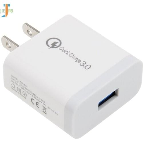 50pcs Xiaomi Quick Charge 3.0 USB Charger US Plug Phone Charger for IPhone XS Fast Wall Charger for Samsung S8 S9 Mi 8 Huawei