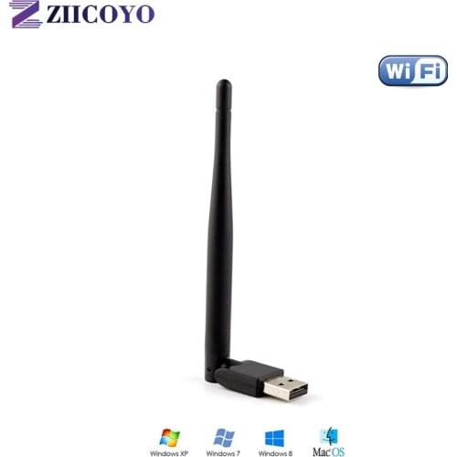 ZIICOYO 150Mbps WiFi Wireless Network Card USB 2.0 2.4GHz Adapter with Antenna Chipset Ralink MT-7601 for Laptop PC Wholesale